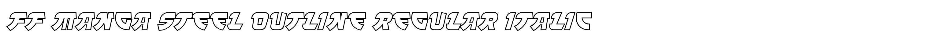 FF Manga Steel Outline Regular Italic